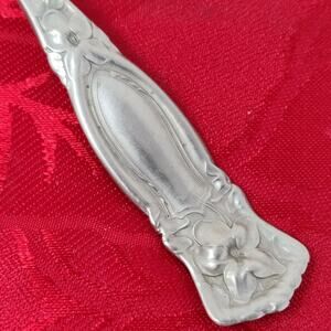 Wm. Rogers German Silver Dinner Fork PAT July 9,12 Ornate Flowers